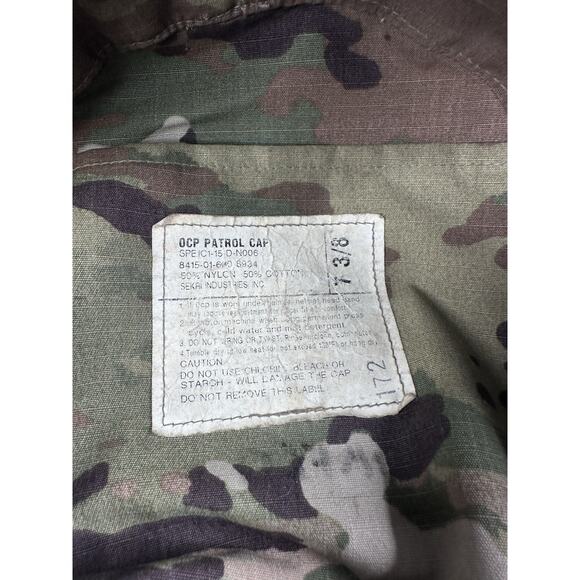 USGI Patrol Cap OCP Camo US Army Military CW3 Rank 7 3/8 - Picture 4 of 4